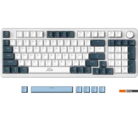  - Клавиатуры JEGG ZA98 White Navy Blue (TNT Red) - ZA98 White Navy Blue (TNT Red)