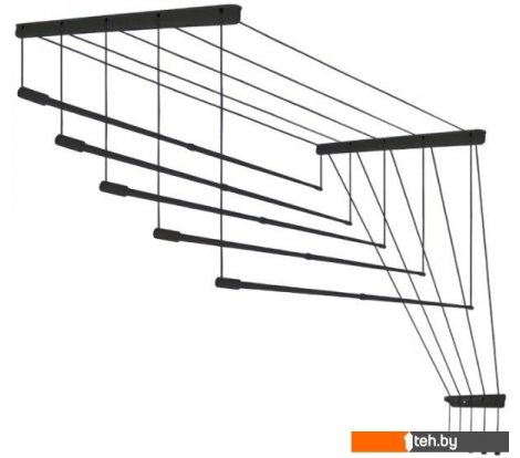  - Сушилки для белья Comfort Alumin Потолочная 5 прутьев Black Style Telescop 140-250 см (алюминий) - Потолочная 5 прутьев Black Style Telescop 140-250 см (алюминий)
