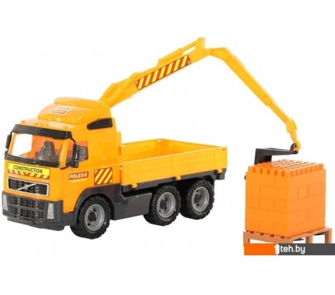  - Игрушечный транспорт Полесье Volvo автомобиль-кран с манипулятором + конструктор 30 эл. 8800 - Volvo автомобиль-кран с манипулятором + конструктор 30 эл. 8800