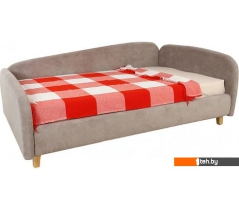  - Кровати DiArt Альба 1.2 правая (велюр Ultra Dove/ножки светлые) - Альба 1.2 правая (велюр Ultra Dove/ножки светлые)