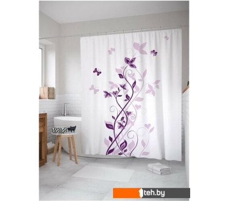  - Шторки и карнизы для ванн и поддонов JoyArty Цветы вьются к небу sc_16798 - Цветы вьются к небу sc_16798