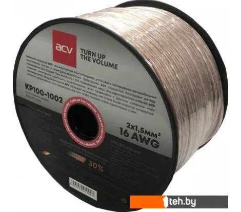  - Кабели, адаптеры, разветвители ACV KP100-1002 (100 м, прозрачный) - KP100-1002 (100 м, прозрачный)