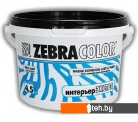 - Краски и эмали Zebracolor Интерьер Экстра 15кг (белый) - Интерьер Экстра 15кг (белый)