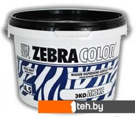  - Краски и эмали Zebracolor Эко Люкс 7.5кг (белый) - Эко Люкс 7.5кг (белый)