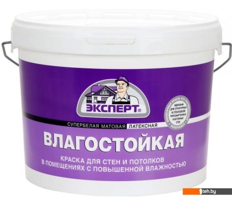  - Краски и эмали Эксперт Влагостойкая Внутренние работы 14 кг (супербелый) - Влагостойкая Внутренние работы 14 кг (супербелый)