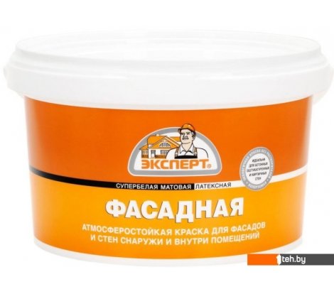  - Краски и эмали Эксперт Фасадная 14 кг (супербелый) - Фасадная 14 кг (супербелый)