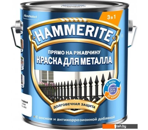  - Краски и эмали Hammerite Гладкая 2 л (зеленый мох) - Гладкая 2 л (зеленый мох)