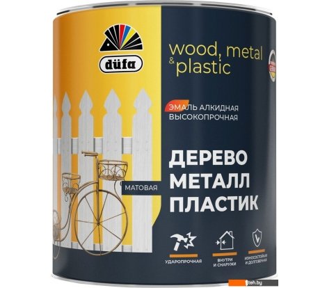  - Краски и эмали Dufa Алкидная база 1 (750 мл, белый) - Алкидная база 1 (750 мл, белый)