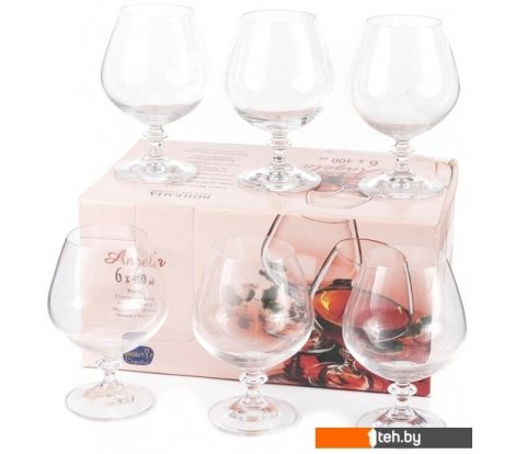 - Стаканы, бокалы, рюмки Bohemia Crystal Angela 40600/400-6 - Angela 40600/400-6