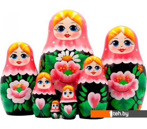  - Развивающие игрушки Брестская Фабрика Сувениров В розовом платке и сакурой (набор 7 шт) - В розовом платке и сакурой (набор 7 шт)