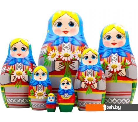  - Развивающие игрушки Брестская Фабрика Сувениров С букетом луговых цветов (набор 7 шт) - С букетом луговых цветов (набор 7 шт)