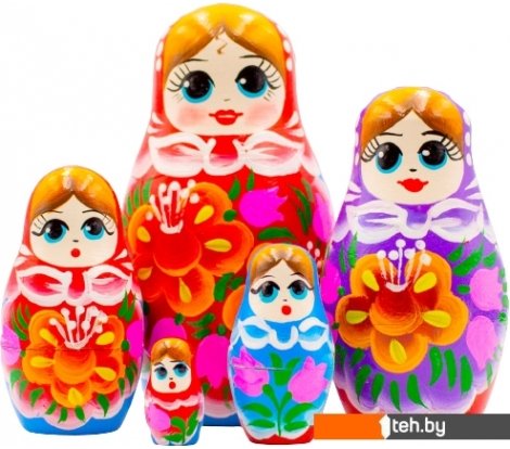  - Развивающие игрушки Брестская Фабрика Сувениров Классическая с лилиями и колокольчиками (набор 5 шт) - Классическая с лилиями и колокольчиками (набор 5 шт)