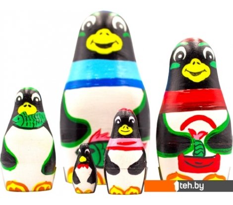  - Развивающие игрушки Брестская Фабрика Сувениров В виде фигурок милых пингвинов (набор 5 шт) - В виде фигурок милых пингвинов (набор 5 шт)