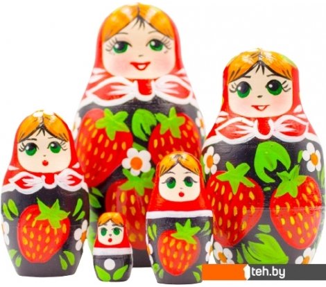  - Развивающие игрушки Брестская Фабрика Сувениров В сарафане с клубникой (набор 5 шт) - В сарафане с клубникой (набор 5 шт)