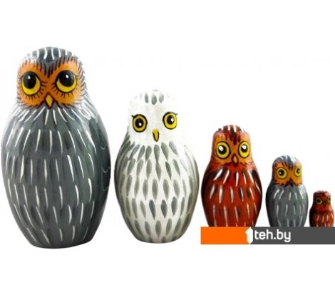  - Развивающие игрушки Брестская Фабрика Сувениров Совы (набор 5 шт) - Совы (набор 5 шт)