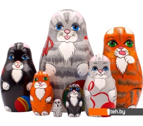  - Развивающие игрушки Брестская Фабрика Сувениров Коты (набор 7 шт) - Коты (набор 7 шт)