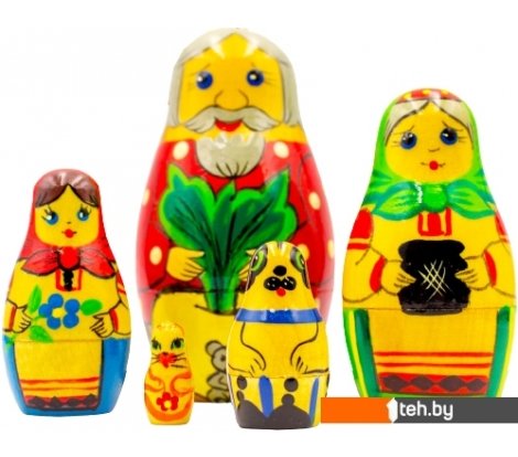  - Развивающие игрушки Брестская Фабрика Сувениров Русская народная сказка Репка (набор 5 шт) - Русская народная сказка Репка (набор 5 шт)