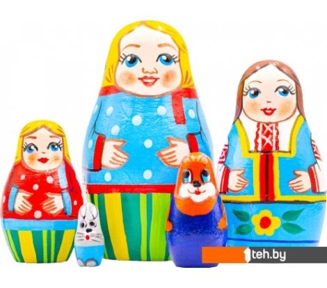  - Развивающие игрушки Брестская Фабрика Сувениров Русская семья (набор 5 шт) - Русская семья (набор 5 шт)