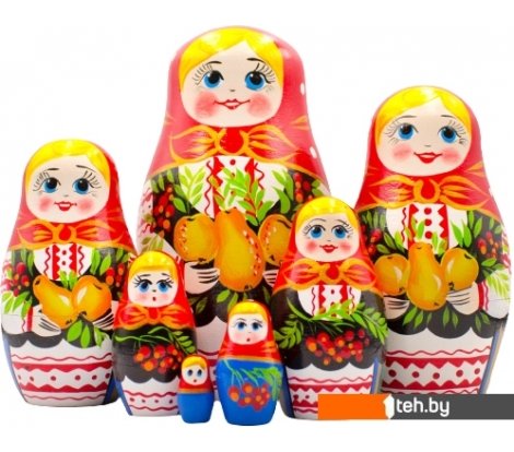  - Развивающие игрушки Брестская Фабрика Сувениров С грушами, яблоками и красной смородиной (набор 7 шт) - С грушами, яблоками и красной смородиной (набор 7 шт)