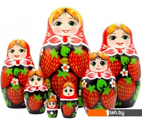  - Развивающие игрушки Брестская Фабрика Сувениров В сарафане с клубникой (набор 7 шт) - В сарафане с клубникой (набор 7 шт)