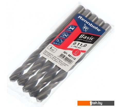  - Сверла, буры, зенкеры Rennbohr Basic Prom 461110 (5 шт) - Basic Prom 461110 (5 шт)