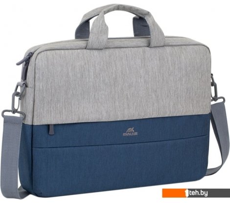  - Женские и мужские сумки Rivacase Prater 7532 (серый/темно-синий) - Prater 7532 (серый/темно-синий)