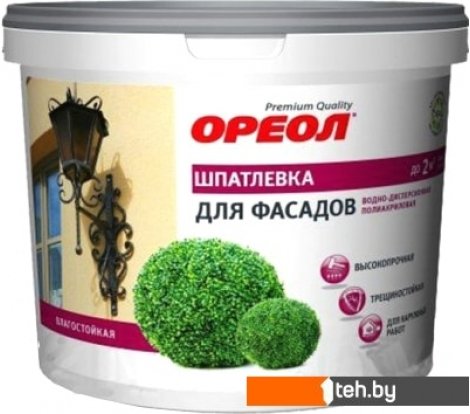  - Шпатлевка Ореол Discont Фасадная влагостойкая для внутренних работ 16 кг - Фасадная влагостойкая для внутренних работ 16 кг