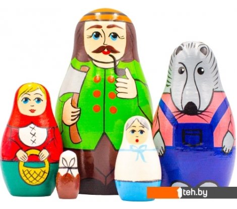  - Развивающие игрушки Брестская Фабрика Сувениров Красная Шапочка (набор 5 шт) - Красная Шапочка (набор 5 шт)