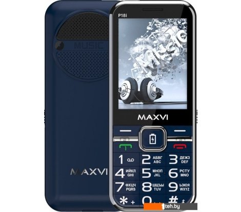  - Мобильные телефоны Maxvi P18i (синий) - P18i (синий)