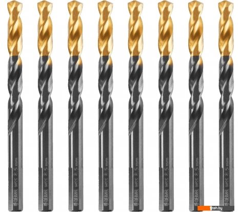  - Сверла, буры, зенкеры Denzel 717220 (8шт) - 717220 (8шт)