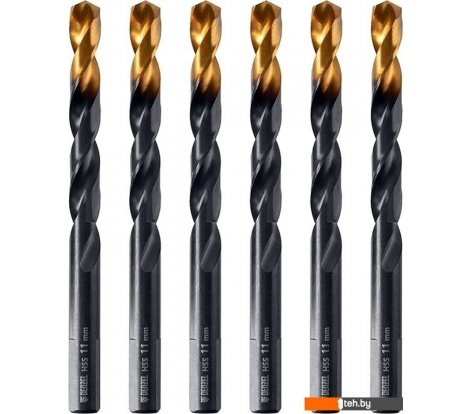  - Сверла, буры, зенкеры Denzel 717223 (6шт) - 717223 (6шт)