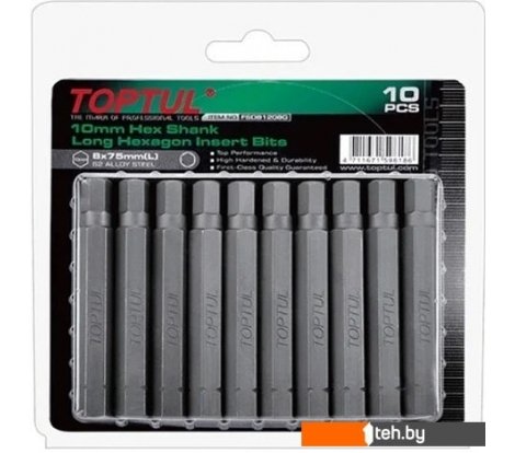  - Биты, головки, насадки, держатели Toptul FSDB1210G (10 предметов) - FSDB1210G (10 предметов)