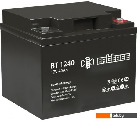  - Аккумуляторы для ИБП BattBee BT 1240 (12В/40Ач) - BT 1240 (12В/40Ач)