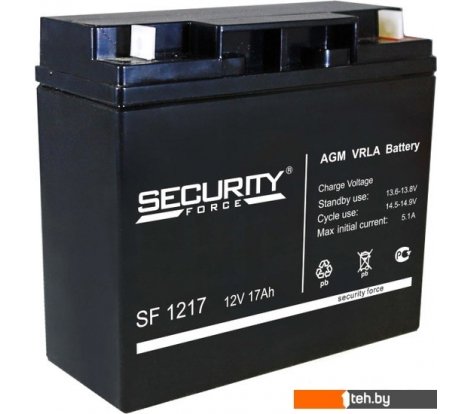  - Аккумуляторы для ИБП Security Force SF 1217 (12В/17 А·ч) - SF 1217 (12В/17 А·ч)