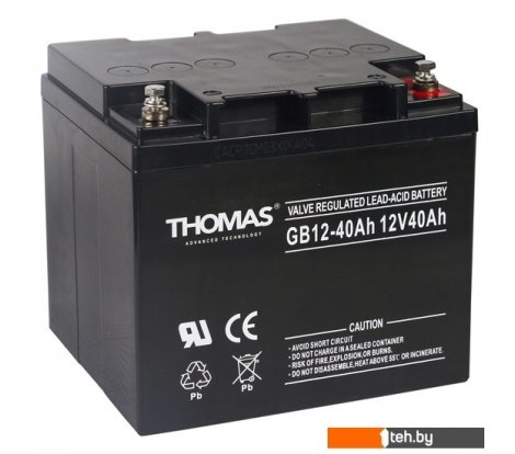  - Аккумуляторы для ИБП Thomas GB 12-40 Ah 12V40Ah - GB 12-40 Ah 12V40Ah