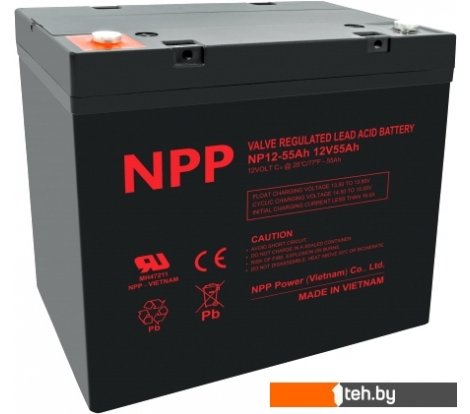  - Аккумуляторы для ИБП NPP NP12-55Ah 12V155Ah - NP12-55Ah 12V155Ah