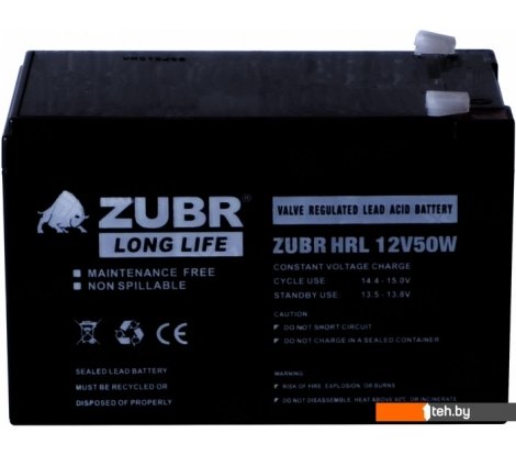  - Аккумуляторы для ИБП Zubr HRL 12V50W - HRL 12V50W