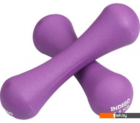 - Гантели, гири, штанги Indigo IN234 2x1.5 кг (фиолетовый) - IN234 2x1.5 кг (фиолетовый)