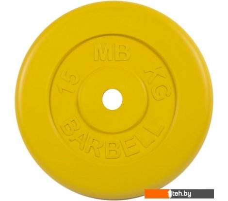  - Гантели, гири, штанги MB Barbell Стандарт 26 мм (1x15 кг, желтый) - Стандарт 26 мм (1x15 кг, желтый)