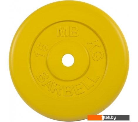  - Гантели, гири, штанги MB Barbell Стандарт 31 мм (1x15 кг, желтый) - Стандарт 31 мм (1x15 кг, желтый)