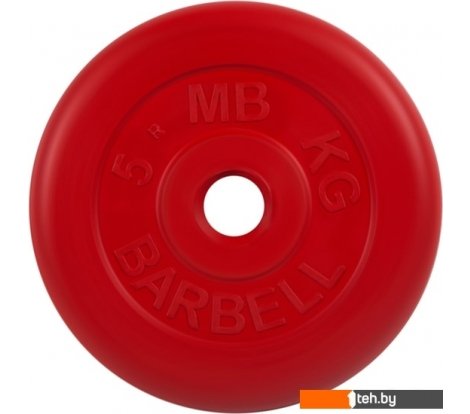  - Гантели, гири, штанги MB Barbell Стандарт 31 мм (1x5 кг, красный) - Стандарт 31 мм (1x5 кг, красный)