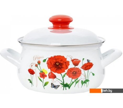  - Кастрюли Эстет Красные маки ЭТ-72856 - Красные маки ЭТ-72856