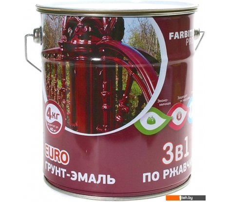 - Краски и эмали Olecolor 3 в 1 по ржавчине 4 кг (серебристый) - 3 в 1 по ржавчине 4 кг (серебристый)