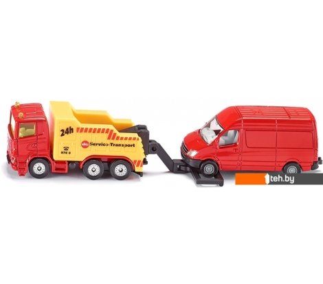  - Игрушечный транспорт Siku эвакуатор с микроавтобусом 1667 - эвакуатор с микроавтобусом 1667