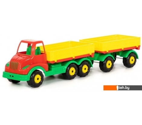  - Игрушечный транспорт Полесье Муромец автомобиль бортовой с прицепом 44051 - Муромец автомобиль бортовой с прицепом 44051