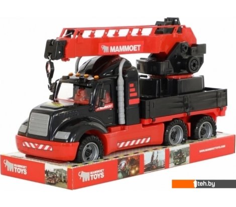  - Игрушечный транспорт Полесье Автомобиль-кран с поворотной платформой (в лотке) 57112 - Автомобиль-кран с поворотной платформой (в лотке) 57112