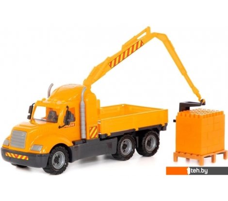  - Игрушечный транспорт Полесье Майк автомобиль-кран с манипулятором + конструктор 30 эл. 55606 - Майк автомобиль-кран с манипулятором + конструктор 30 эл. 55606