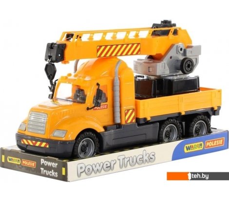  - Игрушечный транспорт Полесье Майк автомобиль-кран с поворотной платформой 58515 - Майк автомобиль-кран с поворотной платформой 58515