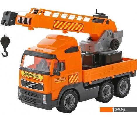  - Игрушечный транспорт Полесье Volvo с поворотной платформой в лотке - Volvo с поворотной платформой в лотке