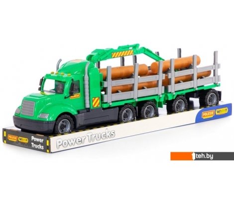  - Игрушечный транспорт Полесье Майк автомобиль-лесовоз с прицепом 58539 - Майк автомобиль-лесовоз с прицепом 58539